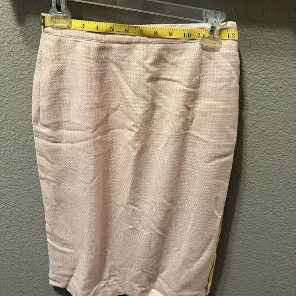 Vintage 90s Christian Dior Single Blazer Skirt Suit Pink Houndstooth Set Size 8 - Picture 5 of 6